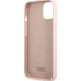 Karl Lagerfeld Liquid Silicone Karl Head pouzdro pro iPhone 13 Light Pink