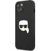 Karl Lagerfeld PU Leather Karl Head Kryt pro iPhone 13 Black