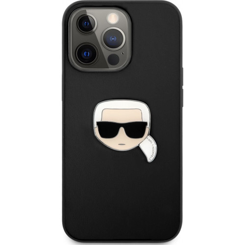 Karl Lagerfeld PU Leather Karl Head Kryt pro iPhone 13 Pro Black