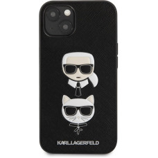 Karl Lagerfeld PU Saffiano Karl and Choupette Heads Kryt pro iPhone 13 mini Black