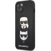 Karl Lagerfeld PU Saffiano Karl and Choupette Heads Kryt pro iPhone 13 mini Black