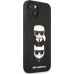 Karl Lagerfeld PU Saffiano Karl and Choupette Heads Kryt pro iPhone 13 mini Black