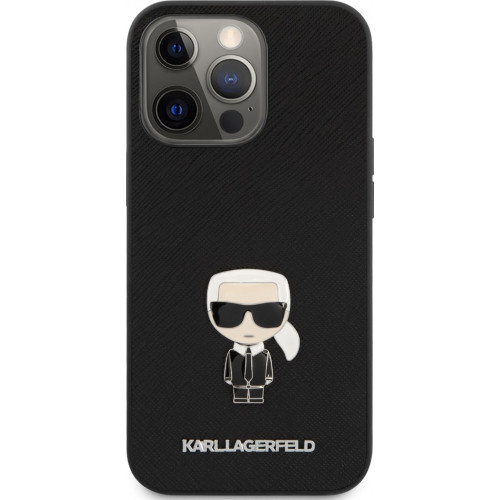 Karl Lagerfeld PU Saffiano Ikonik Kryt pro iPhone 13 Pro Black