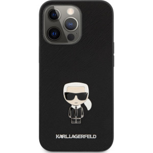 Karl Lagerfeld PU Saffiano Ikonik Kryt pro iPhone 13 Pro Max Black