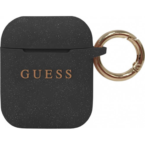 Guess Silikonové Pouzdro pro Airpods 1/2 Black