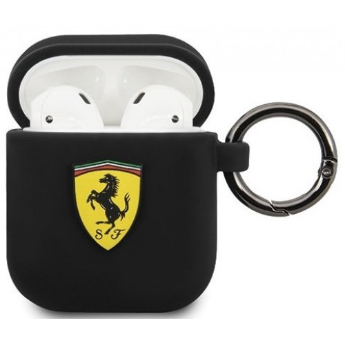Ferrari Silikonové Pouzdro pro Airpods 1/2 Black