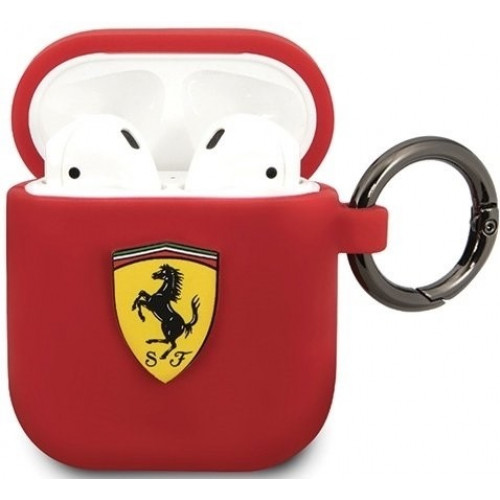 Ferrari Silikonové Pouzdro pro Airpods 1/2 Red