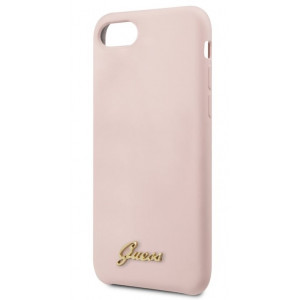 Guess Retro Silikonové Pouzdro pro iPhone 7 / 8 / SE (2020) Pink