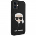 Karl Lagerfeld Head Silikonový Kryt pro iPhone 12 mini Black