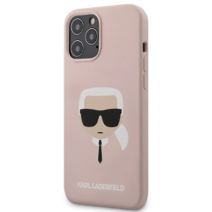 Karl Lagerfeld Head Silikonový Kryt pro iPhone 12 Pro Max Light Pink