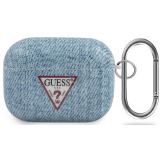 Guess Denim Triangle Pouzdro pro Airpods Pro Light Blue