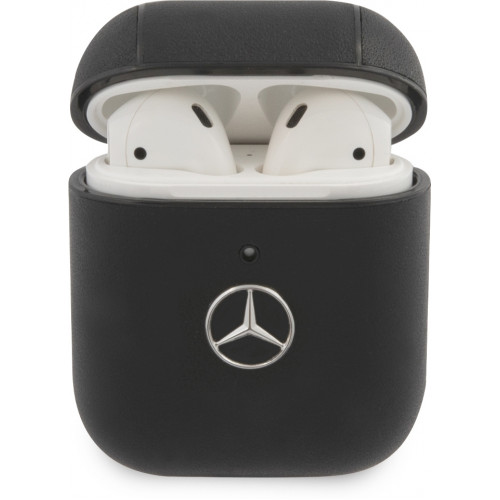 Mercedes Kožené Pouzdro pro AirPods 1/2 Black