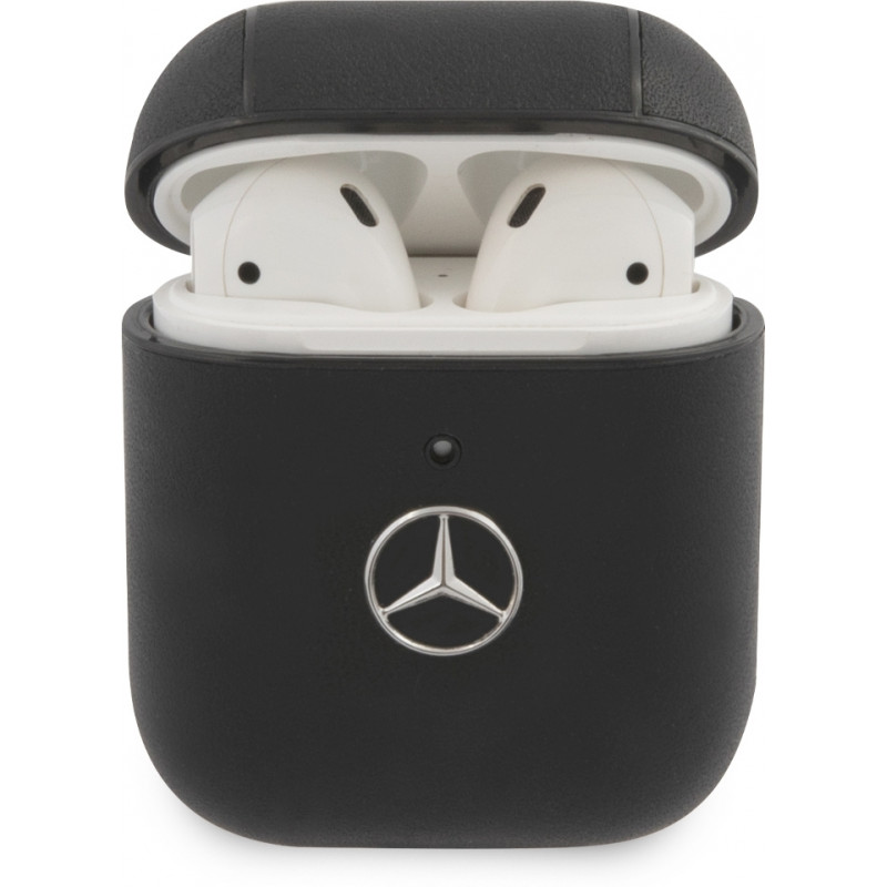 Mercedes Kožené Pouzdro pro AirPods 1/2 Black