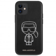 Karl Lagerfeld PU Embossed Kryt pro iPhone 12 mini White