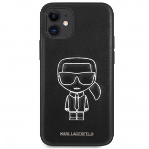 Karl Lagerfeld PU Embossed Kryt pro iPhone 12 mini White