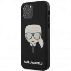 Karl Lagerfeld Glitter Head Kryt pro iPhone 12 Pro Max Black