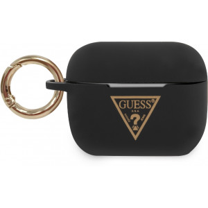 Guess Triangle Silikonové Pouzdro pro Airpods Pro Black