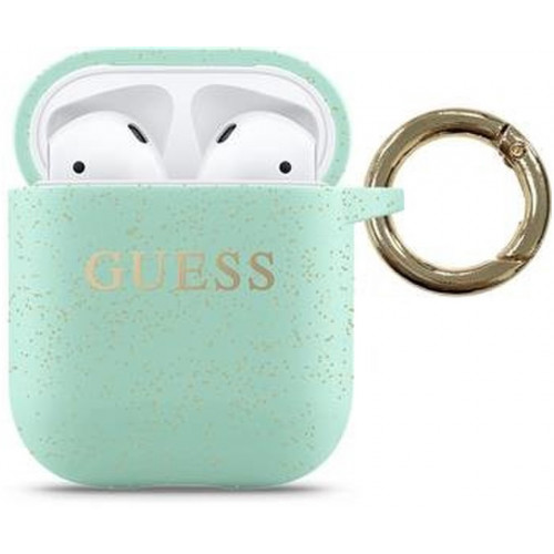 Guess Silikonové Pouzdro pro Airpods 1/2 Green