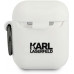 Karl Lagerfeld Choupette Head Pouzdro pro Airpods 1/2 White