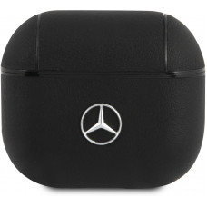 Mercedes Kožené Pouzdro pro AirPods 3 Black