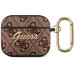 Guess 4G Script PC/PU Pouzdro pro Airpods 3 Brown