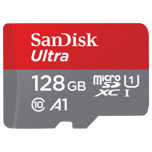 SanDisk Ultra microSDXC UHS-I A1 Card 128GB + Adapter (EU Blister)