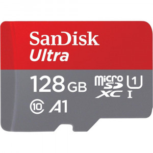 SanDisk Ultra microSDXC UHS-I A1 Card 128GB + Adapter (EU Blister)