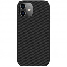 Nillkin Synthetic Fiber Ochranný Zadní Kryt pro iPhone 12 mini Black