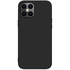 Nillkin Synthetic Fiber Ochranný Zadní Kryt pro iPhone 12 Pro Max Black 