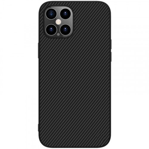 Nillkin Synthetic Fiber Ochranný Zadní Kryt pro iPhone 12 Pro Max Black 