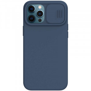 Nillkin CamShield Silky Silikonový Kryt pro iPhone 12 Pro Max Blue