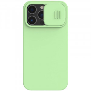 Nillkin CamShield Silky Magnetic Silikonový Kryt pro iPhone 13 Pro Mint Green