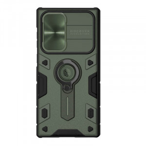 Nillkin CamShield Armor Zadní Kryt pro Samsung Galaxy S22 Ultra Dark Green