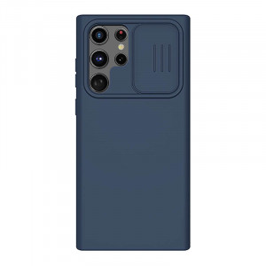 Nillkin CamShield Silky Silikonový Kryt pro Samsung Galaxy S22 Ultra Blue