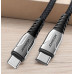Joyroom S-1230K1 USB-C to USB-C Braided Fast Charging Cable 1.2m Black