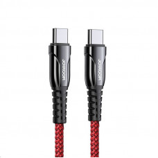 Joyroom S-1230K1 USB-C to USB-C Braided Fast Charging Cable 1.2m Red