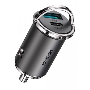 Joyroom C-A35 45W Mini 2-port Ring-pull Fast Car Charger Tarnish