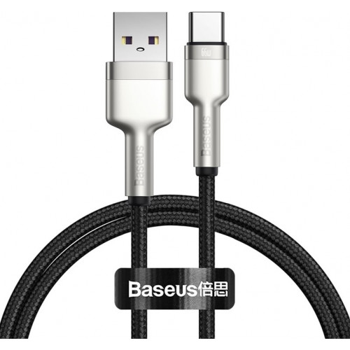 Baseus CAKF000101 Cafule Metal Datový Kabel USB-USB-C 66W 1m Black