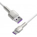Baseus CAKF000102 Cafule Metal Datový Kabel USB-USB-C 66W 1m White