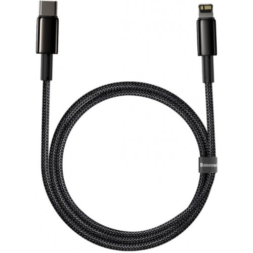 Baseus CATLWJ-01 Tungsten Gold Fast Charge Kabel USB-C to Lightning 20W 1m Black