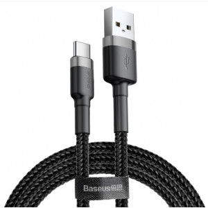 Baseus CATKLF-BG1 Cafule Cable USB-C 3A 1m Grey/Black