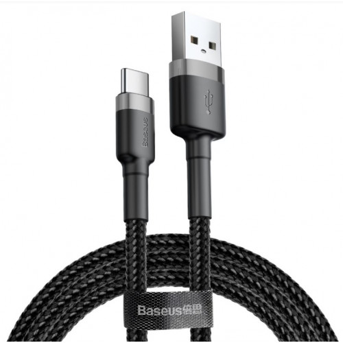 Baseus CATKLF-BG1 Cafule Cable USB-C 3A 1m Grey/Black