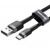 Baseus CATKLF-BG1 Cafule Cable USB-C 3A 1m Grey/Black
