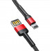 Baseus CALKLF-G91 Cafule Lightning Kabel 2.4A 1m Red/Black