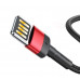 Baseus CALKLF-G91 Cafule Lightning Kabel 2.4A 1m Red/Black