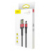 Baseus CALKLF-G91 Cafule Lightning Kabel 2.4A 1m Red/Black