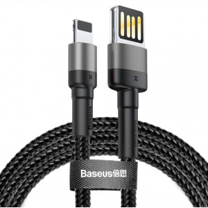 Baseus CALKLF-GG1 Cafule Lightning Kabel 2.4A 1m Grey/Black