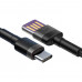 Baseus CATKLF-PG1 Cafule USB-C Double Sided USB Kabel 40W 1m Gray/Black