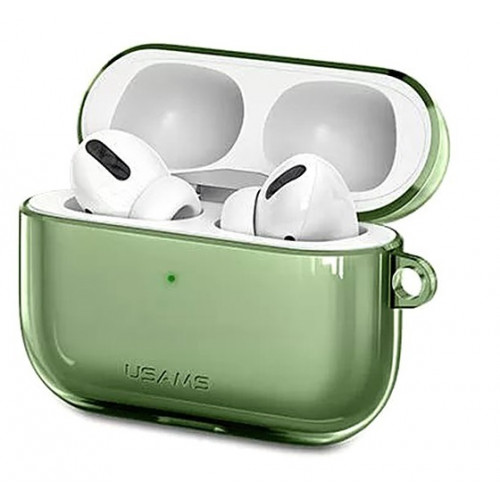 USAMS BH570 TPU Pouzdro pro AirPods Pro Transparent Green