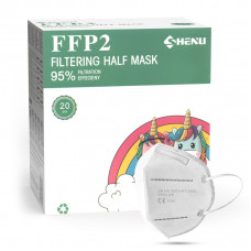SHENLI dětský respirátor FFP2 NR 20ks/bal (bílý)